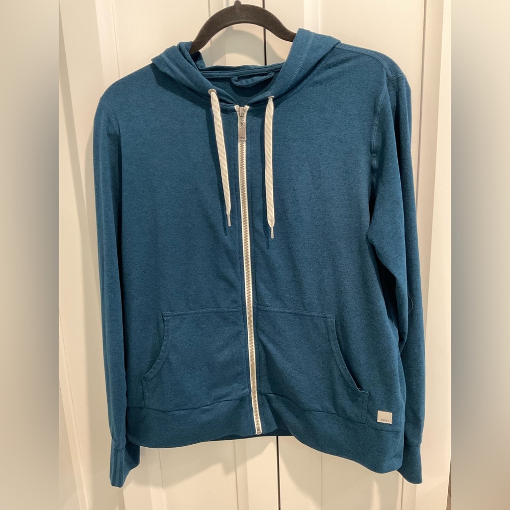 Vuori Teal Full-Zip Hoodie